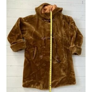 Vintage Saks‎ Fifth Avenue Brown faux fur coat, Jacket long women's lined